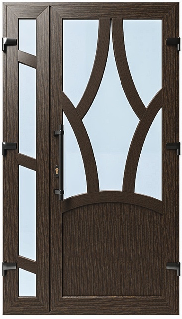 Дверь металлопластиковая Модель №031 Темный дуб (1150х2000 мм)