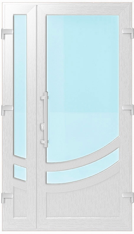 Дверь металлопластиковая Модель №026 Белый (1150х2000 мм)