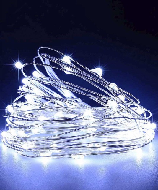 Гірлянда Роса 100LED, 220В, 10м, з білим кольором ламп