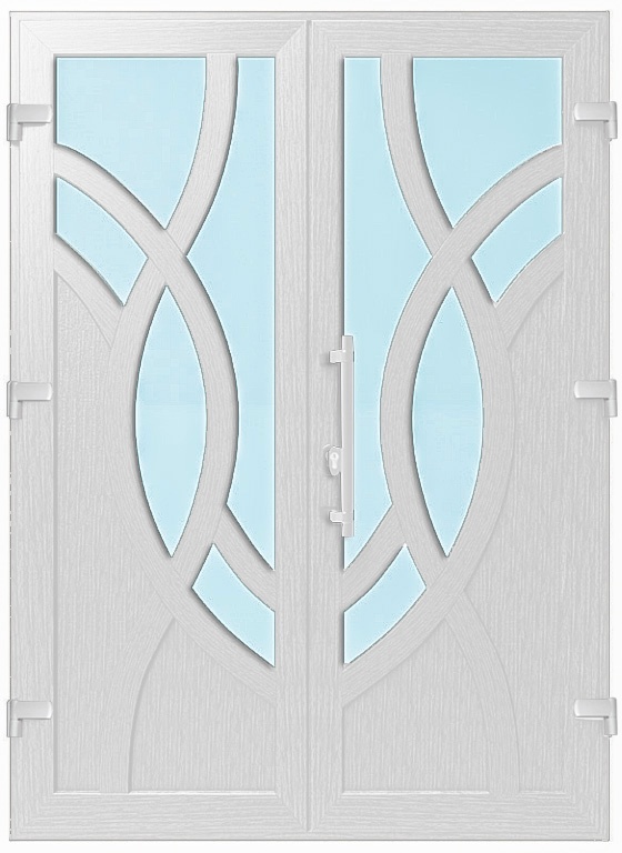 Двері металопластикові Модель №048 Білий (1400х2000 мм)