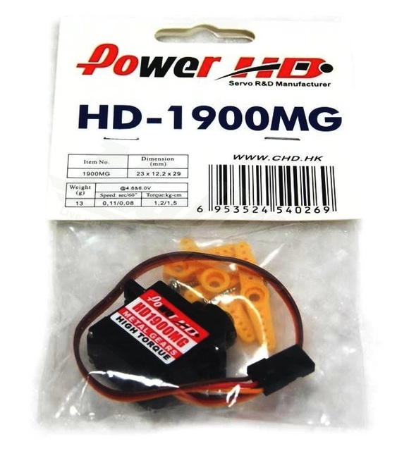 Сервопривод мікро 14г Power HD 1900MG 1.2кг/0.11сек