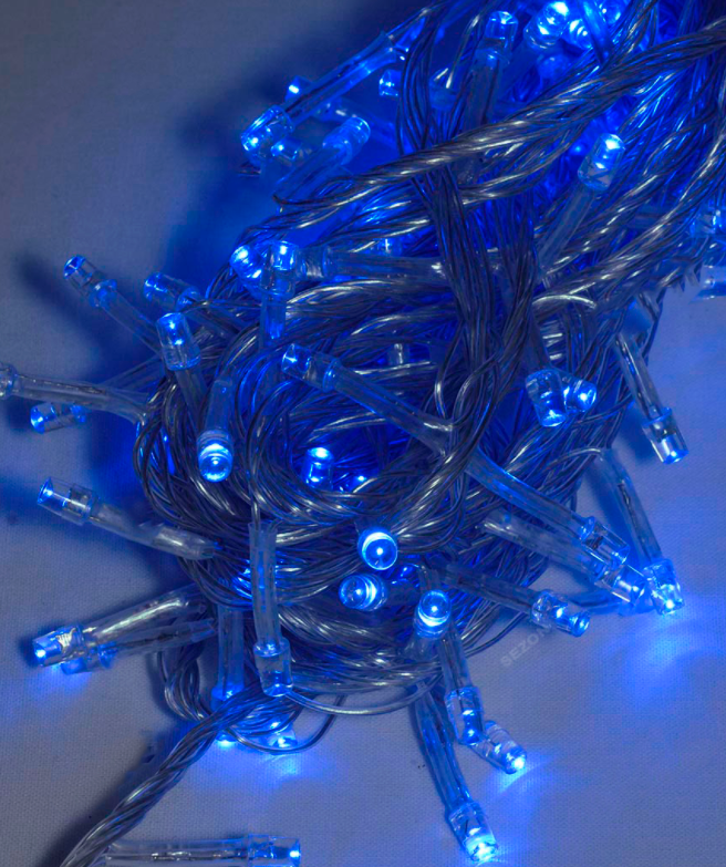 Гирлянда диод с синим цветом ламп 500LED прозрачный провод