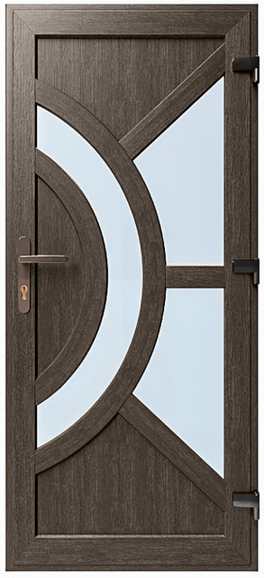 Дверь металлопластиковая Модель №016 Темный дуб (900х2000 мм)