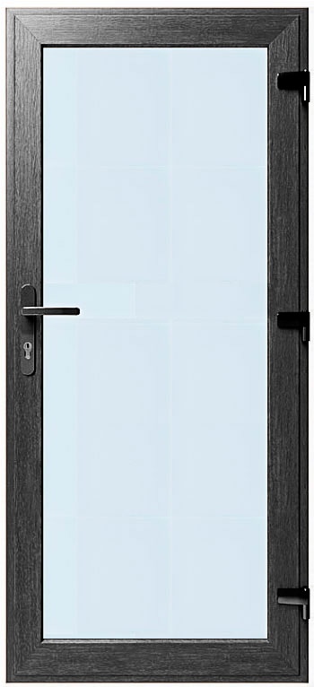 Дверь металлопластиковая Модель №01 Антрацит (900х2000 мм)