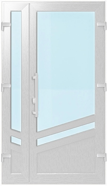 Дверь металлопластиковая Модель №035 Белый (1150х2000 мм)