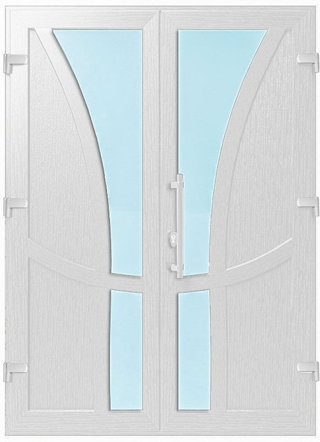 Дверь металлопластиковая Модель №047 Белый (1400х2000 мм)