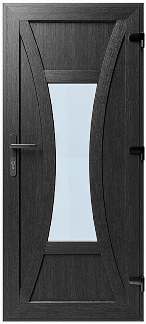 Дверь металлопластиковая Модель №007 Антрацит (900х2000 мм)