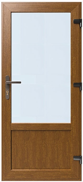 Дверь металлопластиковая Модель №02 Золотой дуб (900х2000 мм)