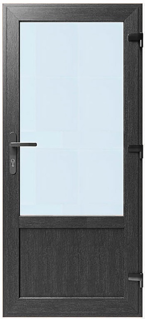 Двері металопластикові Модель №02 Антрацит (900х2000 мм)