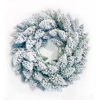 Вінок новорічний різдвяний Elegant зі штучної хвої засніжений, &Oslash; 50см
