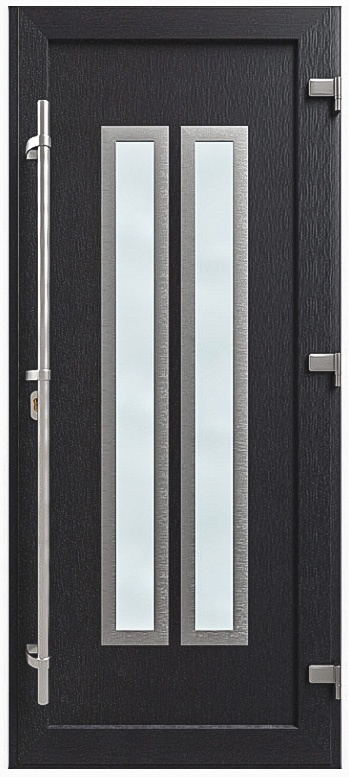 Дверь металлопластиковая Модель HPL-011 Антрацит (940х2005 мм)