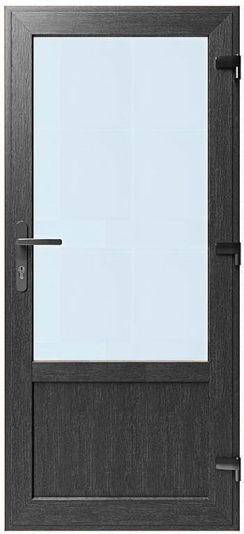 Дверь металлопластиковая Модель №02 Антрацит (900х2000 мм)