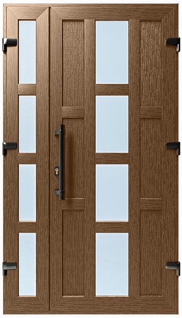 Дверь металлопластиковая Модель №039 Орех (1150х2000 мм)