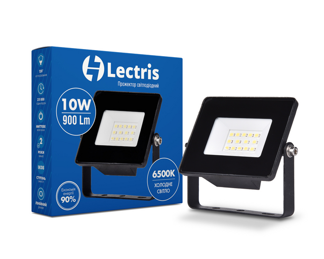 Прожектор LED Lectris 10W 900Лм 6500K 185-265V IP65