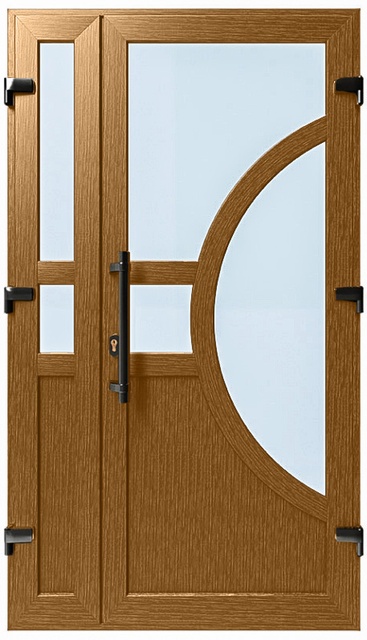 Дверь металлопластиковая Модель №034 Золотой дуб (1150х2000 мм)