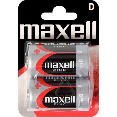Батарейка D Maxell R20 в блістері 1шт (2шт в уп.)