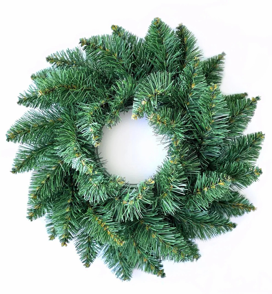 Вінок новорічний різдвяний Elegant із штучної хвої зелений, Ø 40см
